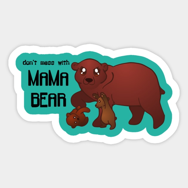 Mama Bear Sticker by Ashkerdoodles